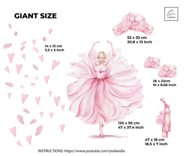 Ballerina Wall Decal for Nursery & Kids Room