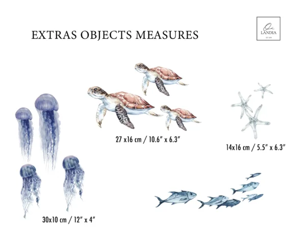 Custom Name Ocean Whale Wall Decal Personalized Nursery Marine Sea Room Stickers