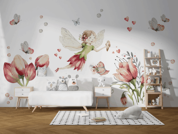 Fairy Garden Wall Decals – Watercolor Nursery Decor