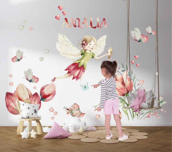 Fairy Garden Wall Decals – Watercolor Nursery Decor
