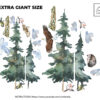 Tall Forest Tree Wall Decal Wise Owl Nursery Stickers Woodland Branch Decor