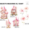 Fairytale Castle Princess Wall Decal for Kids Nursery