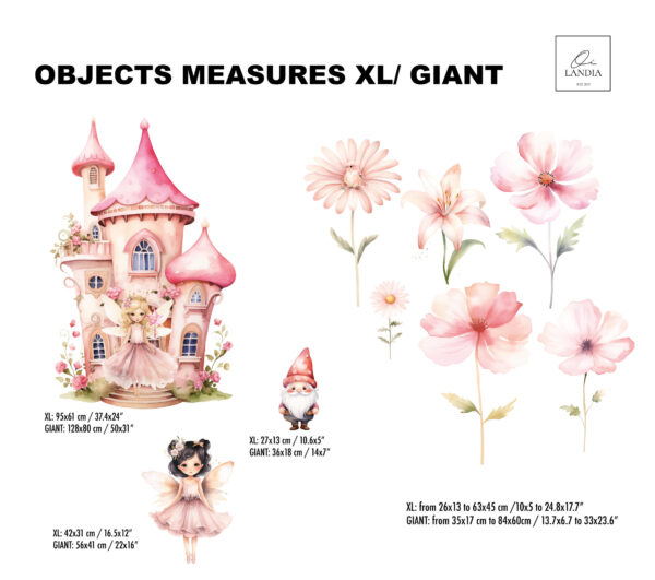 Princess Fairytale Wall Decal for Kids Room