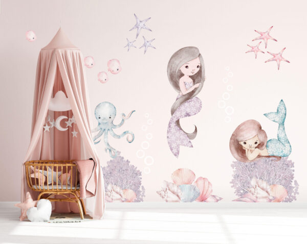 Mermaid Wall Decals – Ocean Nursery