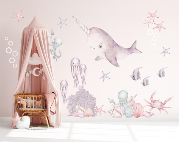 Ocean Underwater Wall Decal – Nursery Sea Life