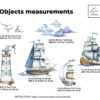Vintage Pirate Ship Wall Decal Watercolor Ocean Sailing Vessel Nursery Adventure Decor