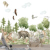 Forest Bear and Deer Wall Decals | Soaring Eagle Mountain Sticker | Woodland Nursery Adventure Decor