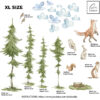 Tall Forest Tree Wall Decals Playful Fox Squirrel Nursery Stickers Woodland Decor