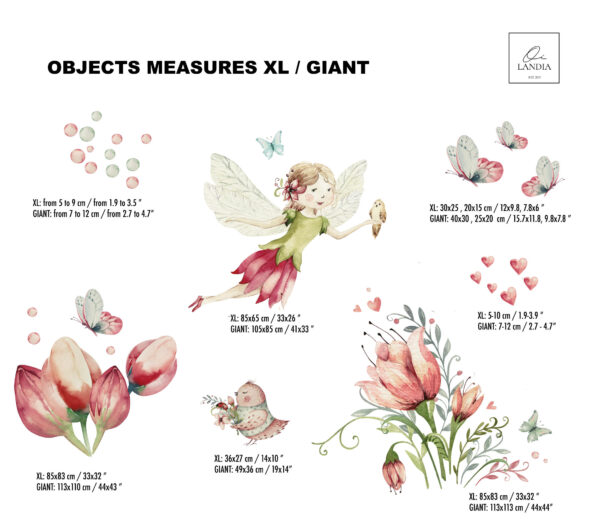 Fairy Garden Wall Decals – Watercolor Nursery Decor
