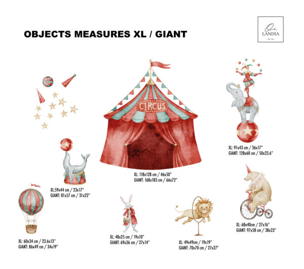 Big Circus World Wall Decal Collection – Nursery & Kids Room Decor