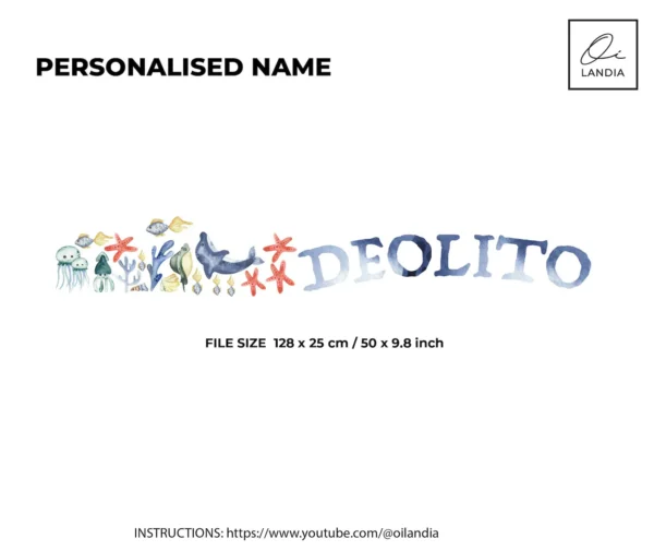 Nemo and Dori Wall Decals Watercolor Clownfish Blue Tang Wall Decals Tropical Fish Ocean