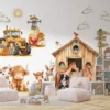 Custom Name Farm Wall Decals Personalized Tractor Stickers Little Farmers Nursery Decor Animals