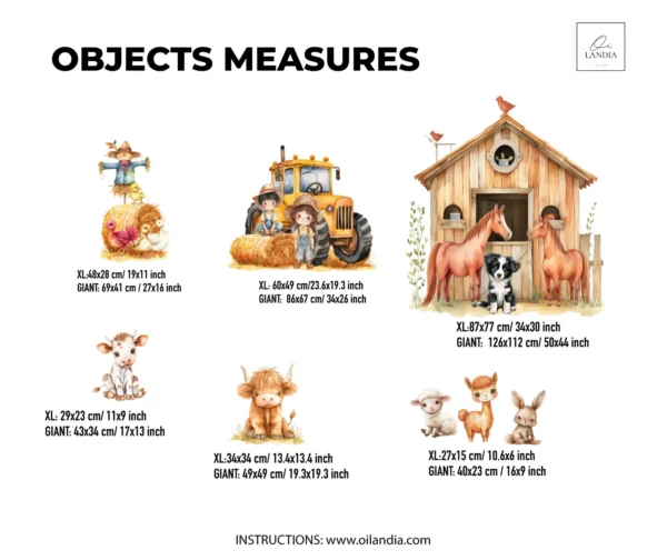 Custom Name Farm Wall Decals Personalized Tractor Stickers Little Farmers Nursery Decor Animals