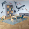 Custom Name Ocean Wall Decal Personalized Nursery Whale Sea Animal Room Stickers