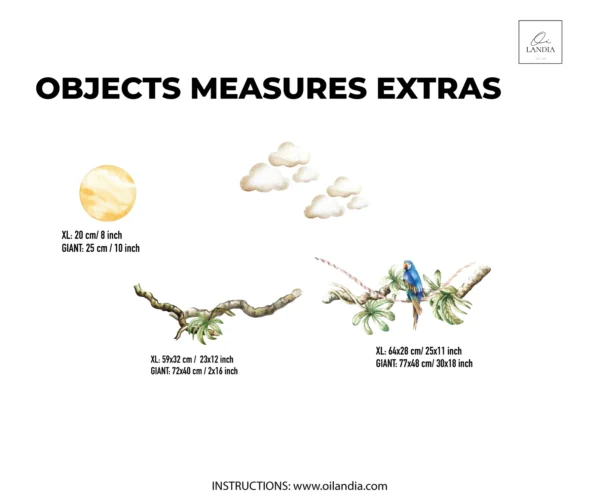 Safari Elephant Family Tree Wall Decals Cheetah Crocodile Antelope Parrot Watercolor Nursery Stickers